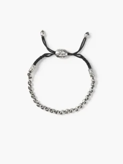 BEADED SILVER SKULL BRACELET