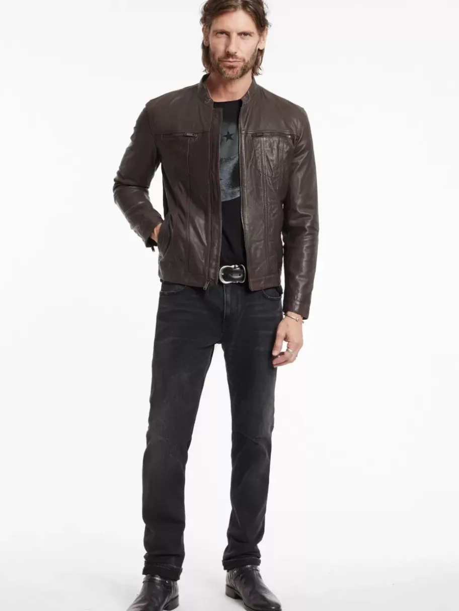 BRANDO BAND COLLAR JACKET
