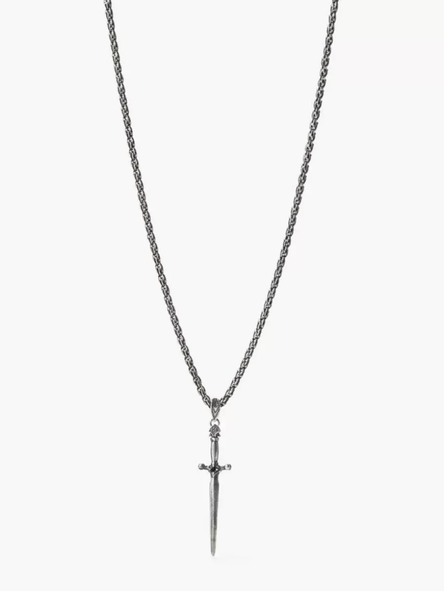 SILVER DAGGER NECKLACE