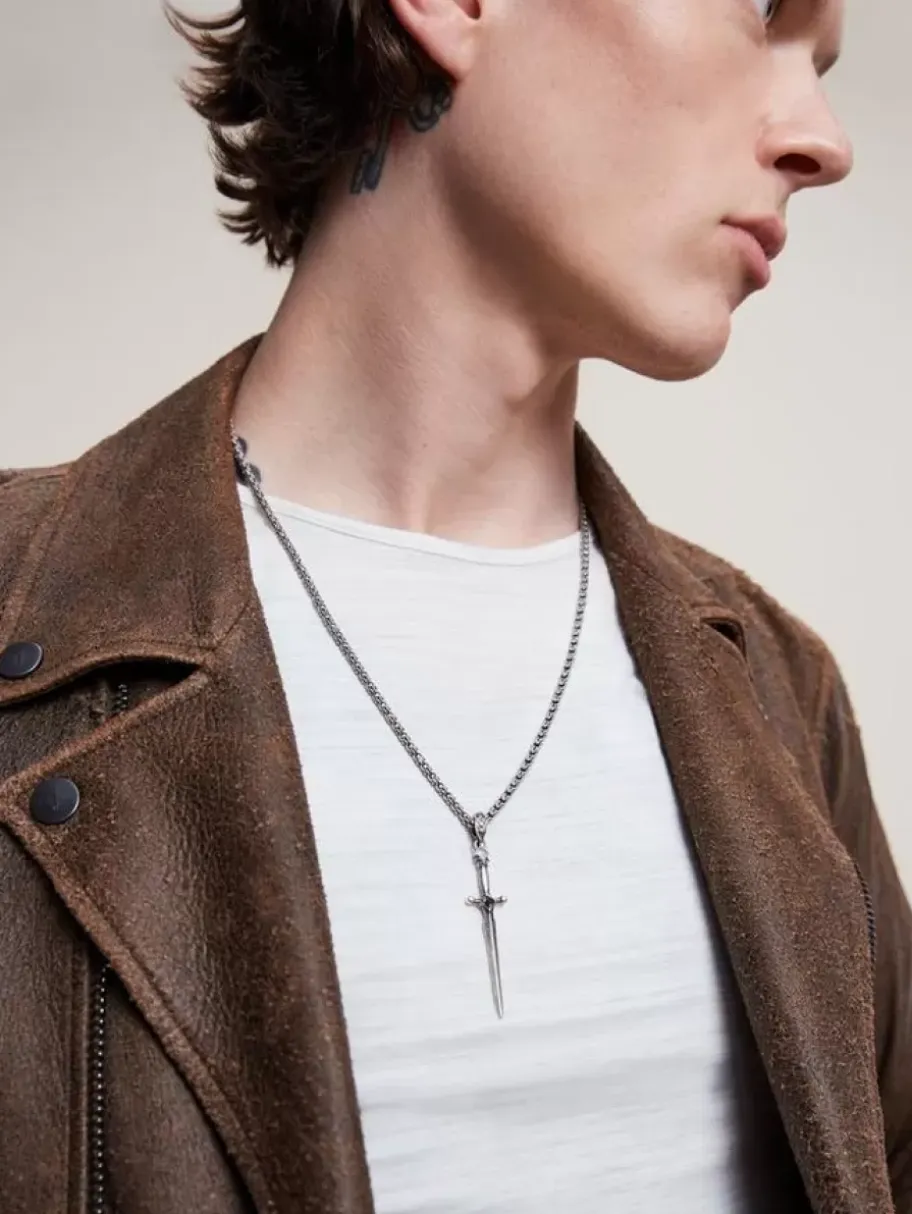 SILVER DAGGER NECKLACE