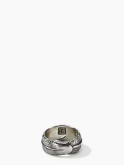SILVER FEATHER RING