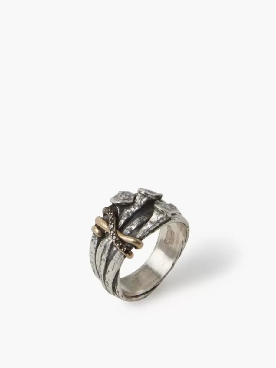 STERLING SILVER NAILS RING