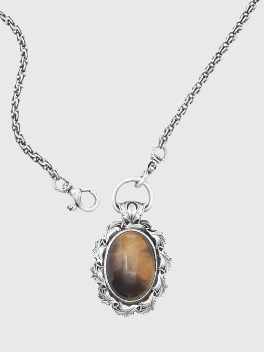 TIGERS EYE PENDANT NECKLACE